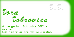 dora dobrovics business card